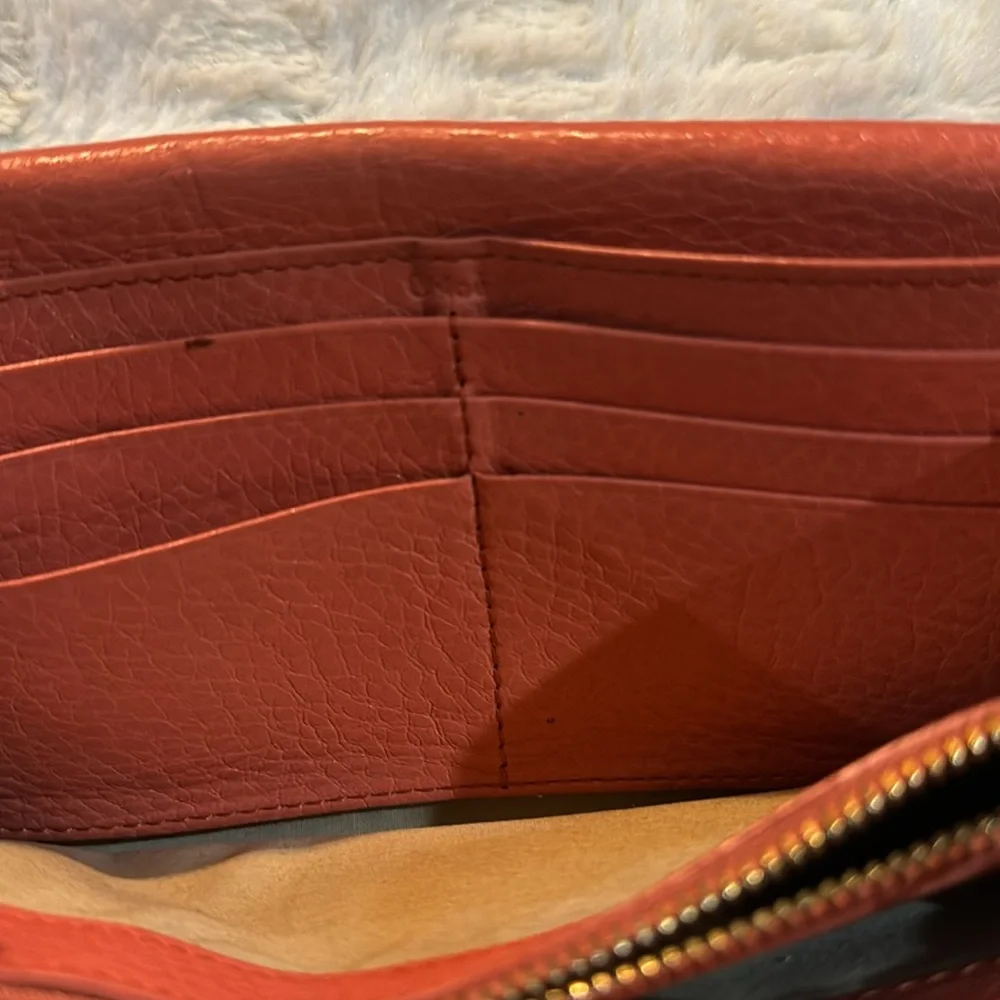 Chloe Peach Wallet With A Snappy Snap Button & Zipper is Zippy - Picture 8 of 16